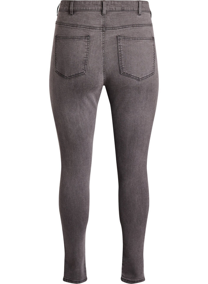Amy jeans med h&ouml;g midja och supersmal passform, Gr&aring;, Packshot image number 1