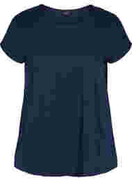 T-shirt i bomullsmix, Navy Blazer