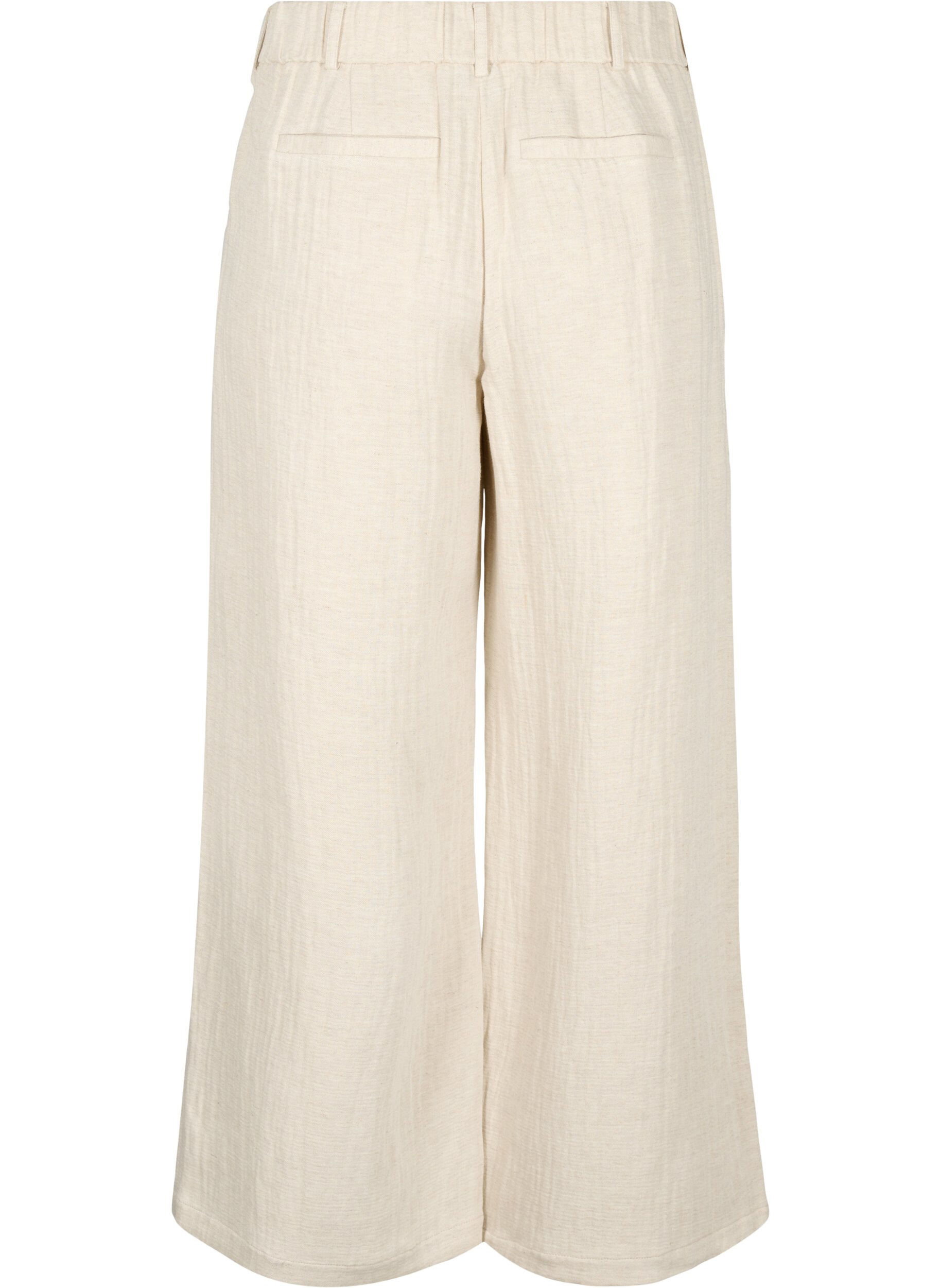 Zizzi Kostymbyxor i en materialblandning med linne, Rainy Day, Packshot image number 1