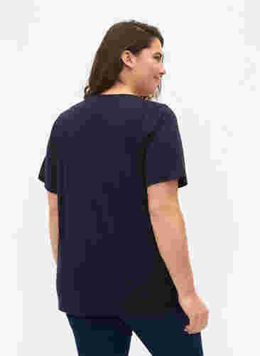 FLASH - 2-pack v-ringade t-shirtar, Navy Blazer/Black, Model image number 1