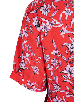 FLASH - A-linjeformad klänning med tryck, Poinsettia Flower, Packshot image number 3