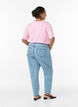 Mille Mom Fit-jeans med broderier, Blå, Model image number 1