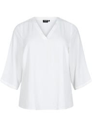 Blus med 3/4-&auml;rm, Vanilla