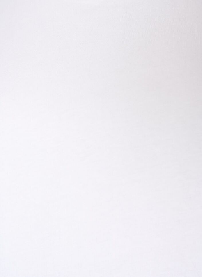 T-shirt i ekologisk bomull med volang&auml;rmar, Vit, Packshot image number 2