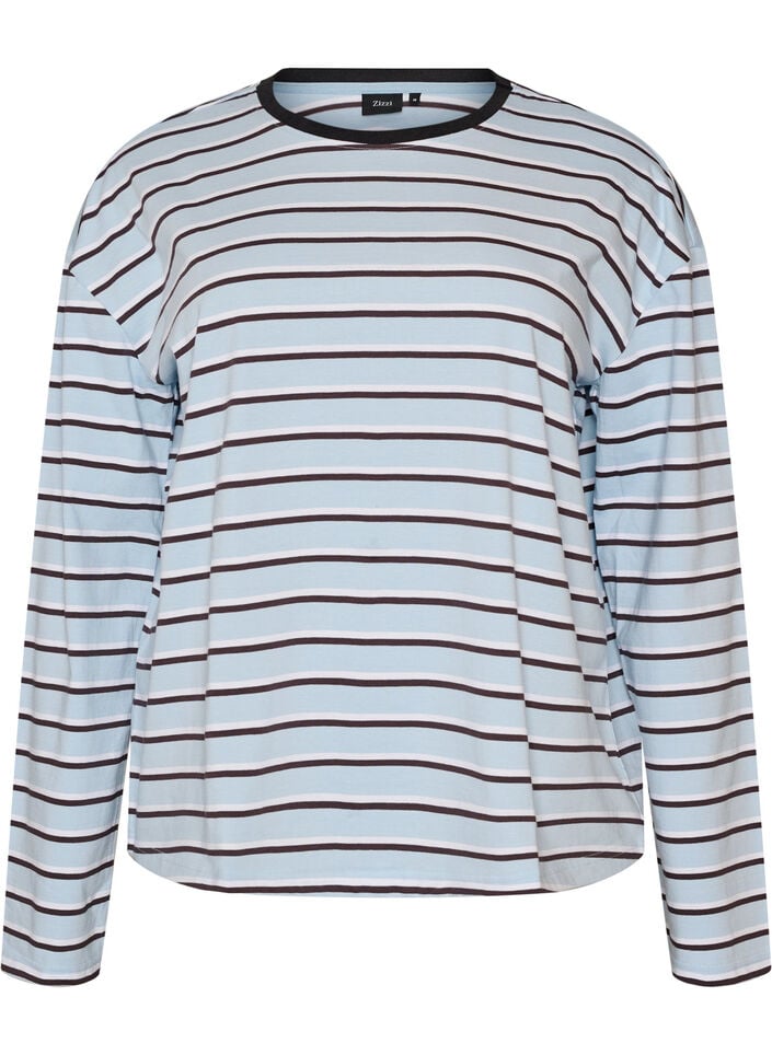 Bas-t-shirt med l&aring;nga &auml;rmar, Bl&aring;, Packshot