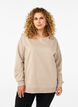 Sweatshirt med rund halsringning, Simply Taupe, Model image number 0