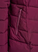 Kort pufferjacka med huva, M&ouml;rk Bordeaux, Packshot image number 3