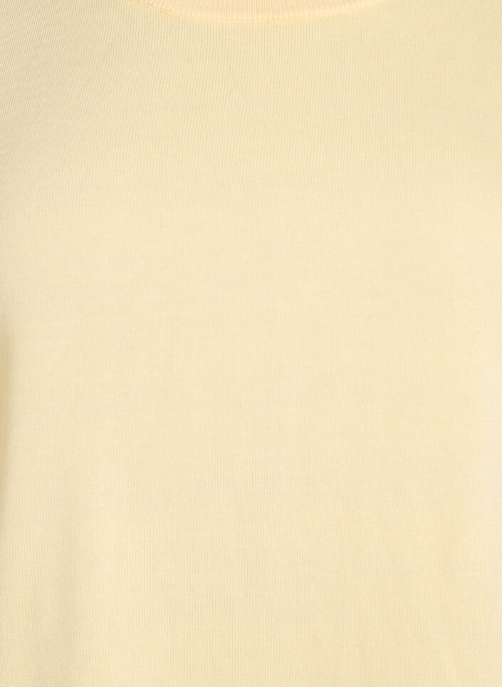 Finstickad blus med korta &auml;rmar, Gul, Packshot image number 2