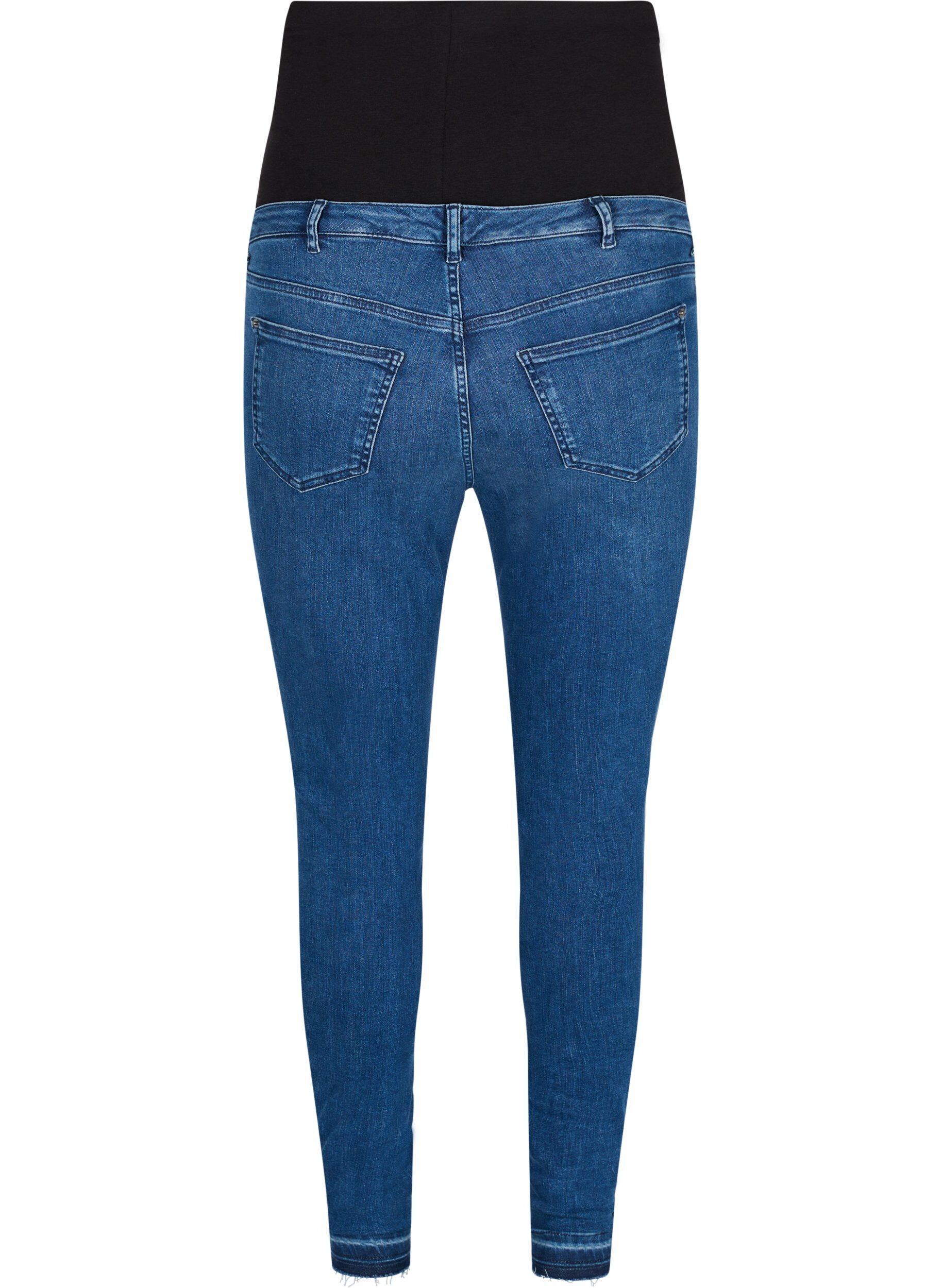 Zizzi Amy gravidjeans, Blue denim, Packshot image number 1