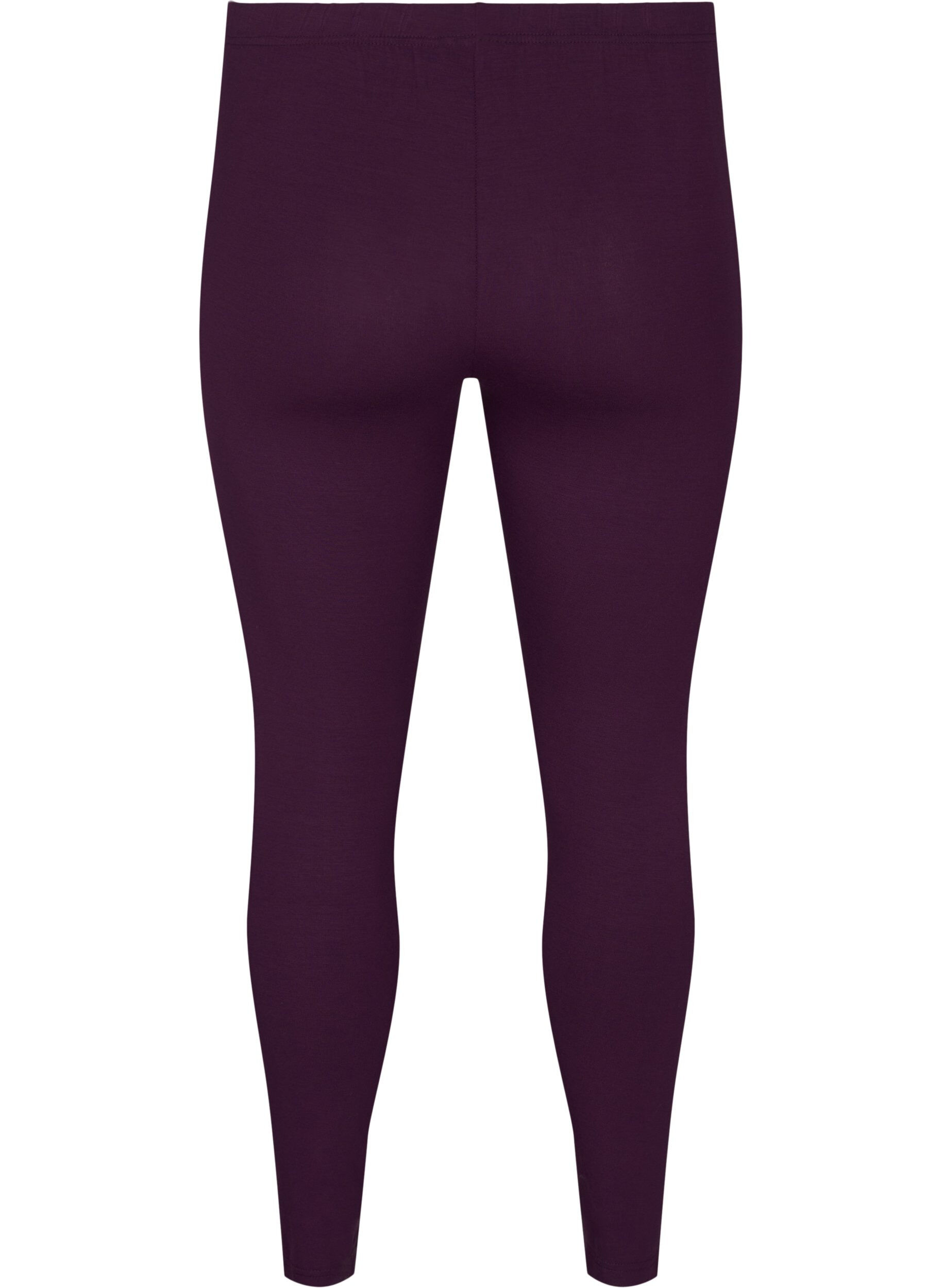Zizzi Basic leggings i viskos, Lila, Packshot image number 1