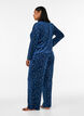 Pyjamasbyxor i velour med helt&auml;ckande m&ouml;nster, Bl&aring;, Model image number 1