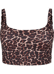 Bikinitopp med tryck och justerbara axelband, Autentic Leopard
