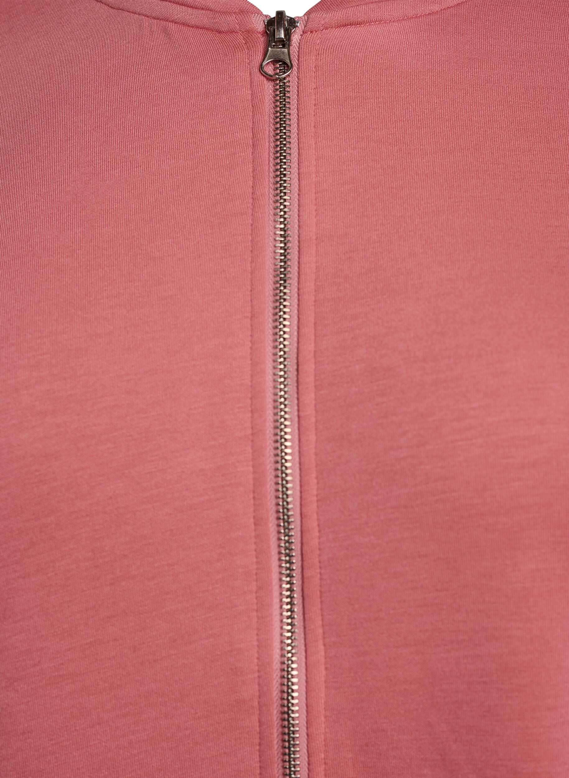 Zizzi Bomberkofta med dragkedja, Rosa, Packshot image number 2