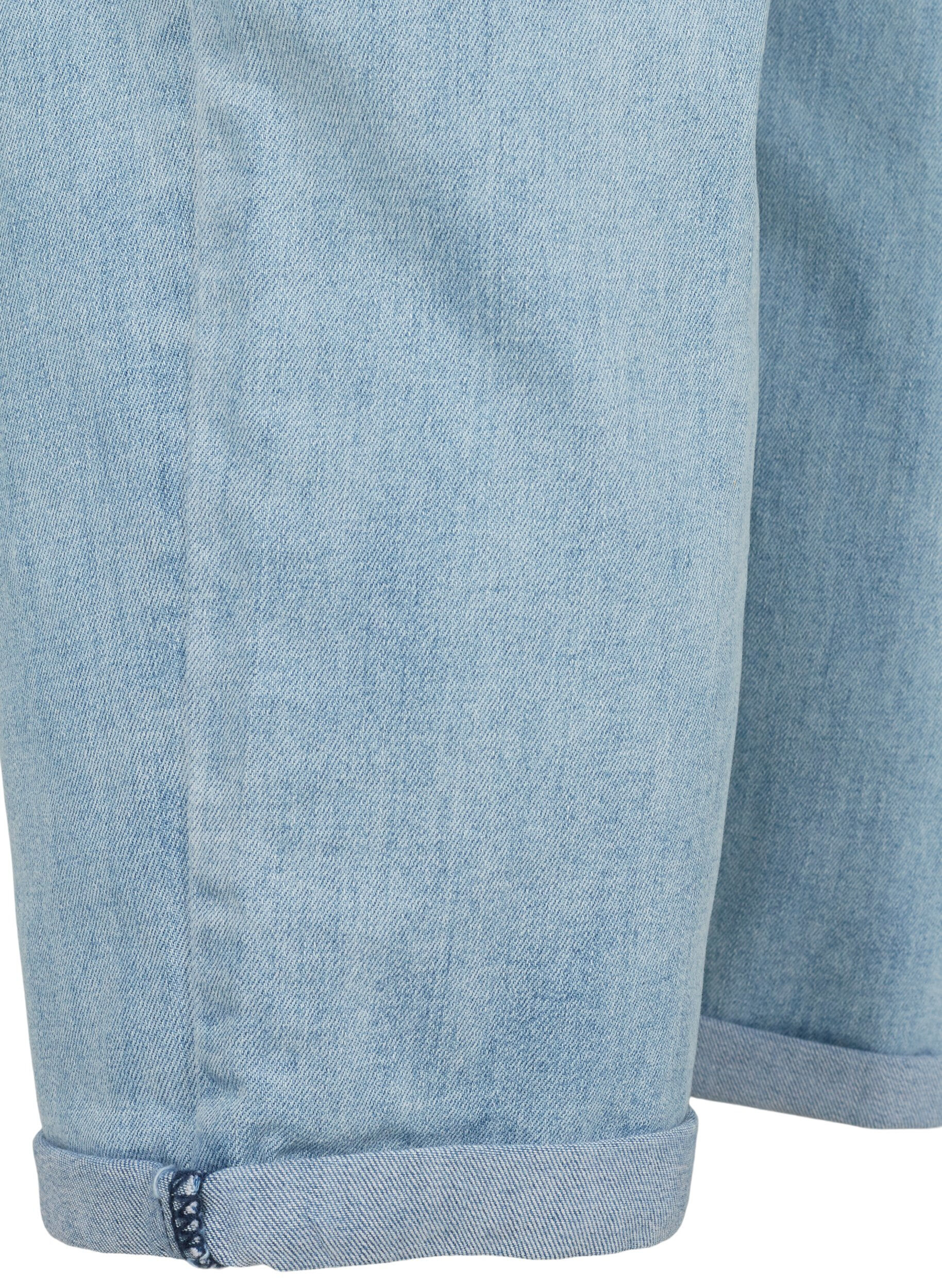 ZizziCroppade jeans med uppvikta ben och h&ouml;g midja, Bl&aring;, Packshot image number 3