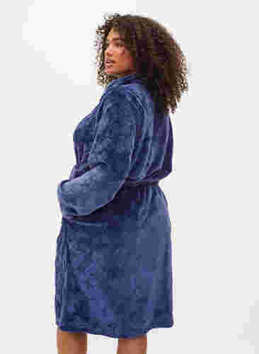 Morgonrock med dragkedja och fickor, Peacoat, Model image number 1