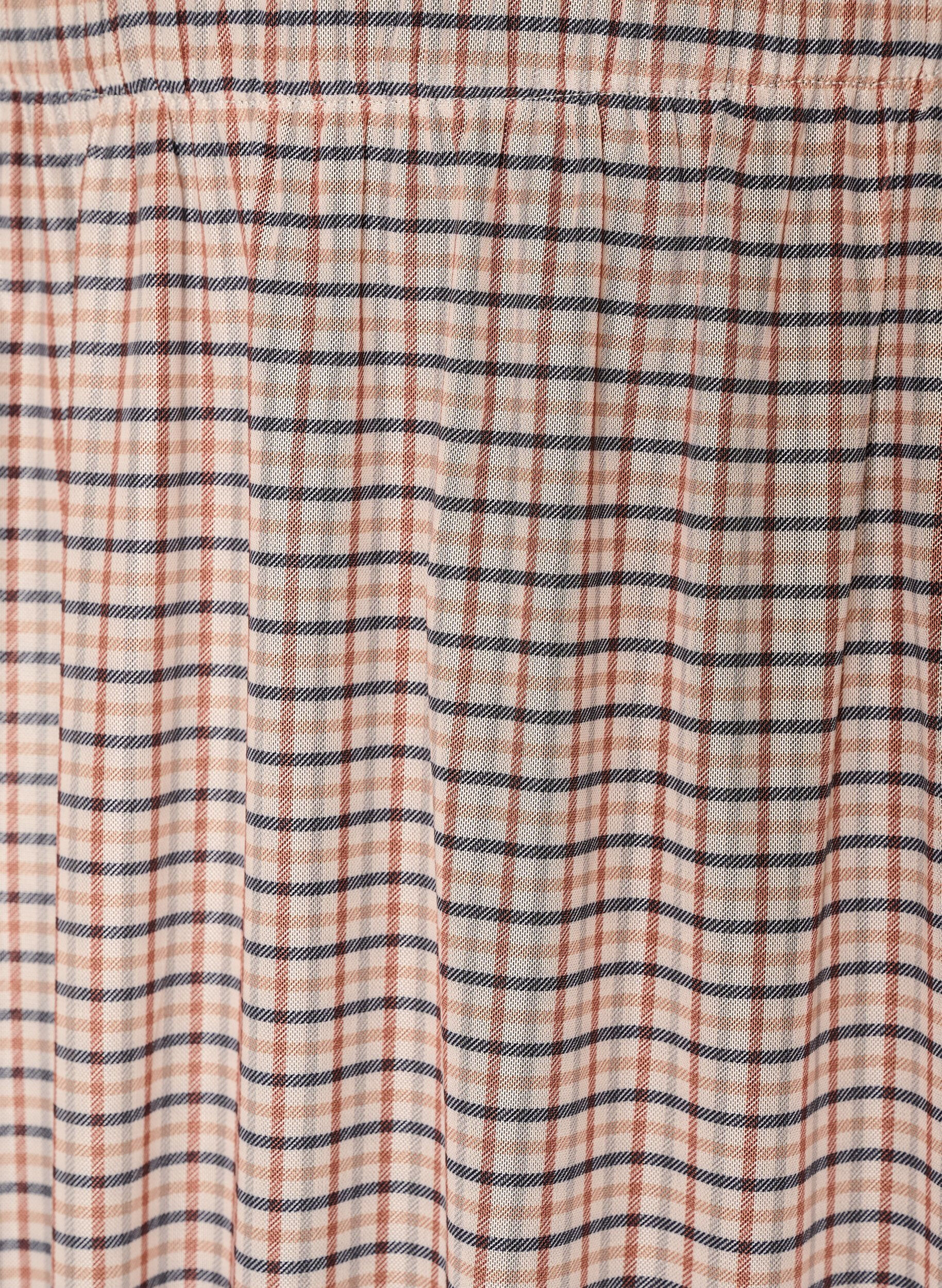 ZizziRutig midikjol i mesh, Beige, Packshot image number 2