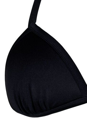 Enfärgad triangelformad bikini, Black, Packshot image number 2