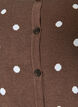 Cardigan med prickar och knappkn&auml;ppning, Brun, Packshot image number 2
