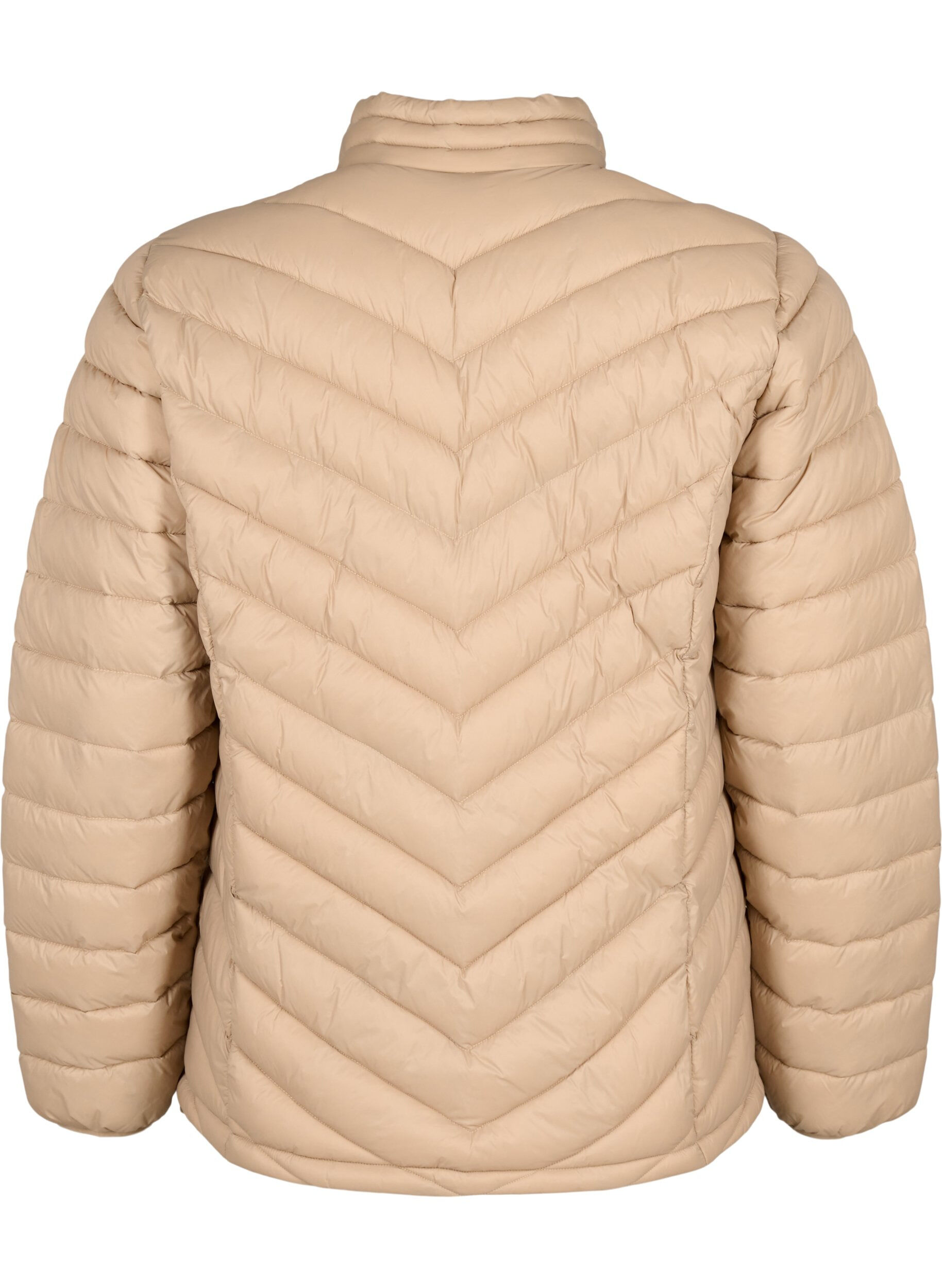 Zizzi L&auml;ttviktsjacka med fickor, Brun, Packshot image number 1