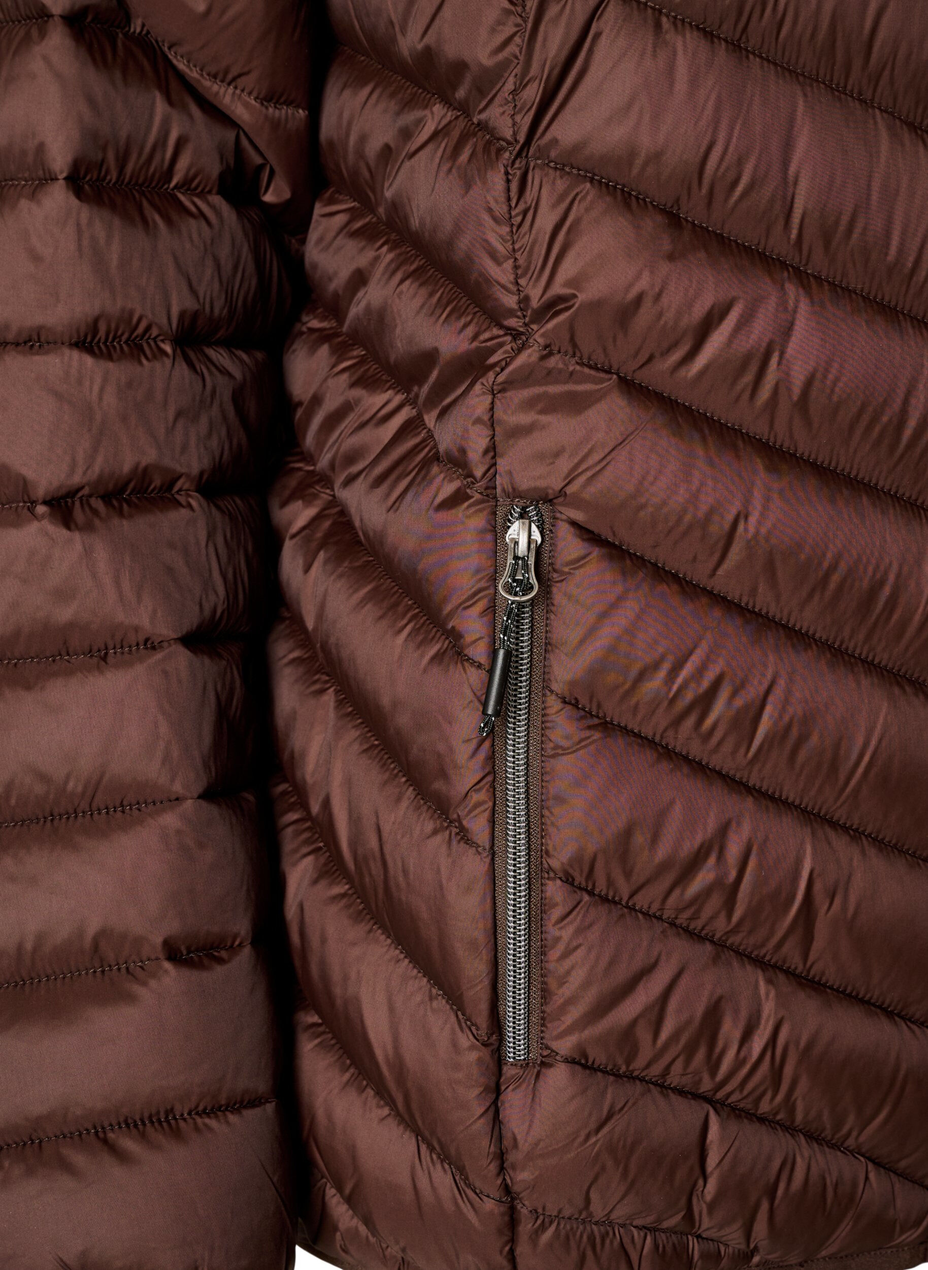 ZizziL&auml;tt jacka med huva, Brun, Packshot image number 3