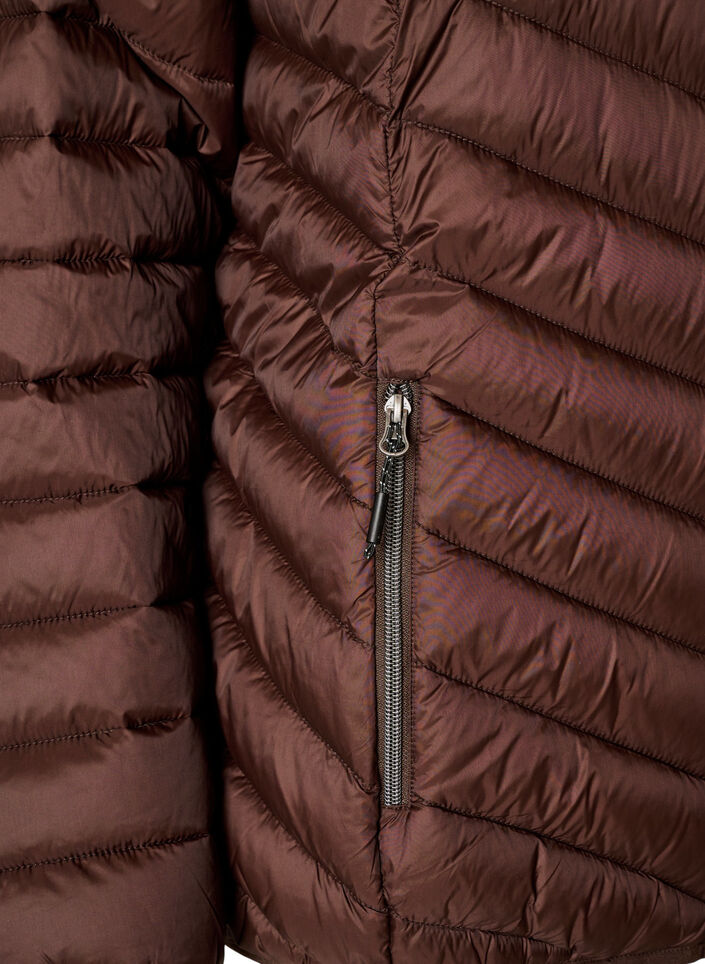 L&auml;tt jacka med huva, Brun, Packshot image number 3