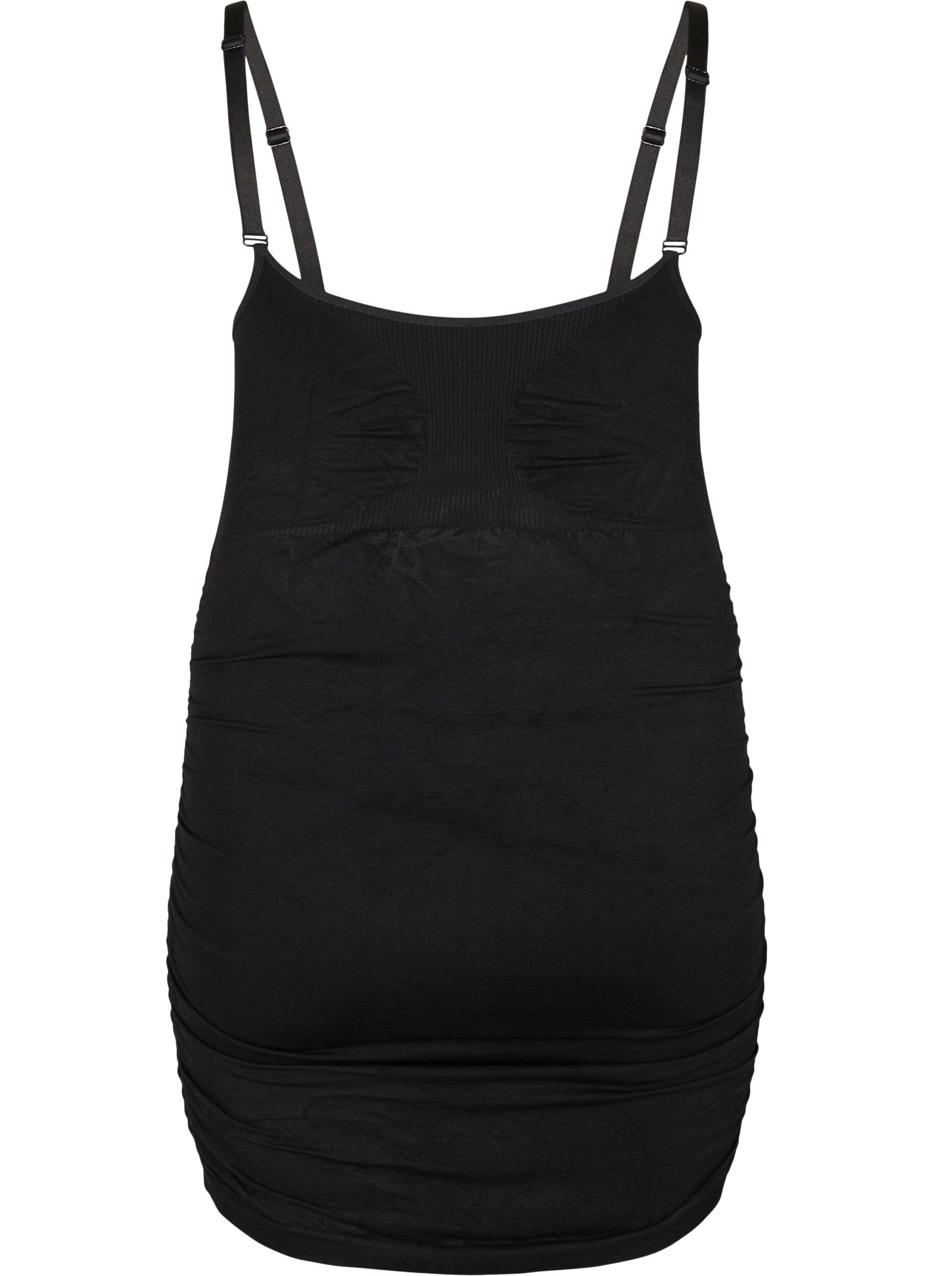 Zizzi Seamless gravidtopp med amningsfunktion, Black, Packshot image number 1