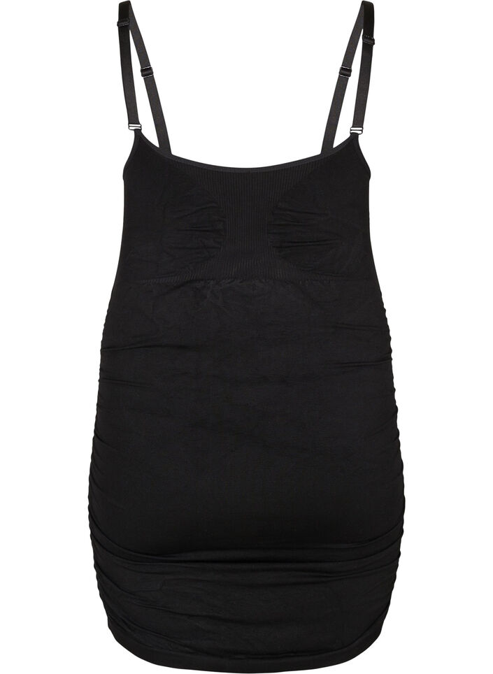 Seamless gravidtopp med amningsfunktion, Black, Packshot image number 1