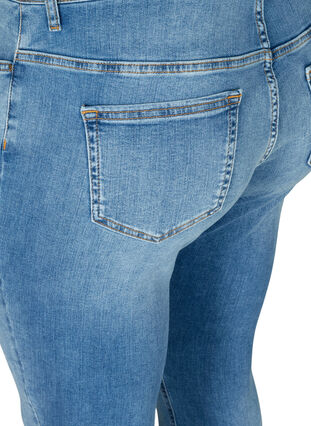 Extra slim Nille jeans med hög midja, Light blue denim, Packshot image number 3