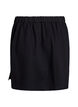 Kort jerseykjol med slits, Svart, Packshot image number 1