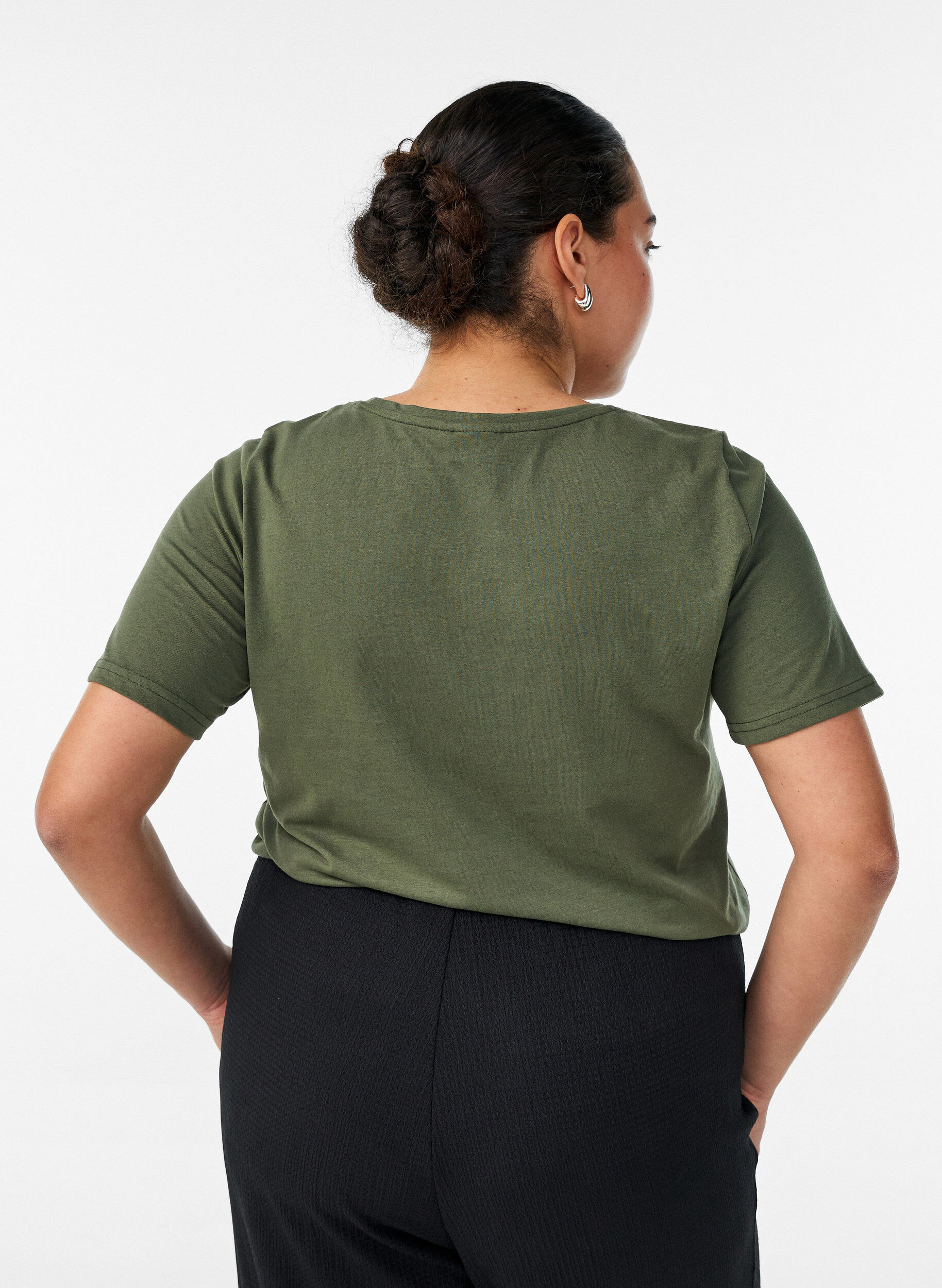 ZizziT-shirt med tryck, Gr&ouml;n, Model image number 2