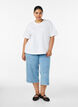 Boxig t-shirt i bomull, Vit, Model image number 1