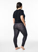 Leggings i viskos med zebramönster, Svart, Model image number 2