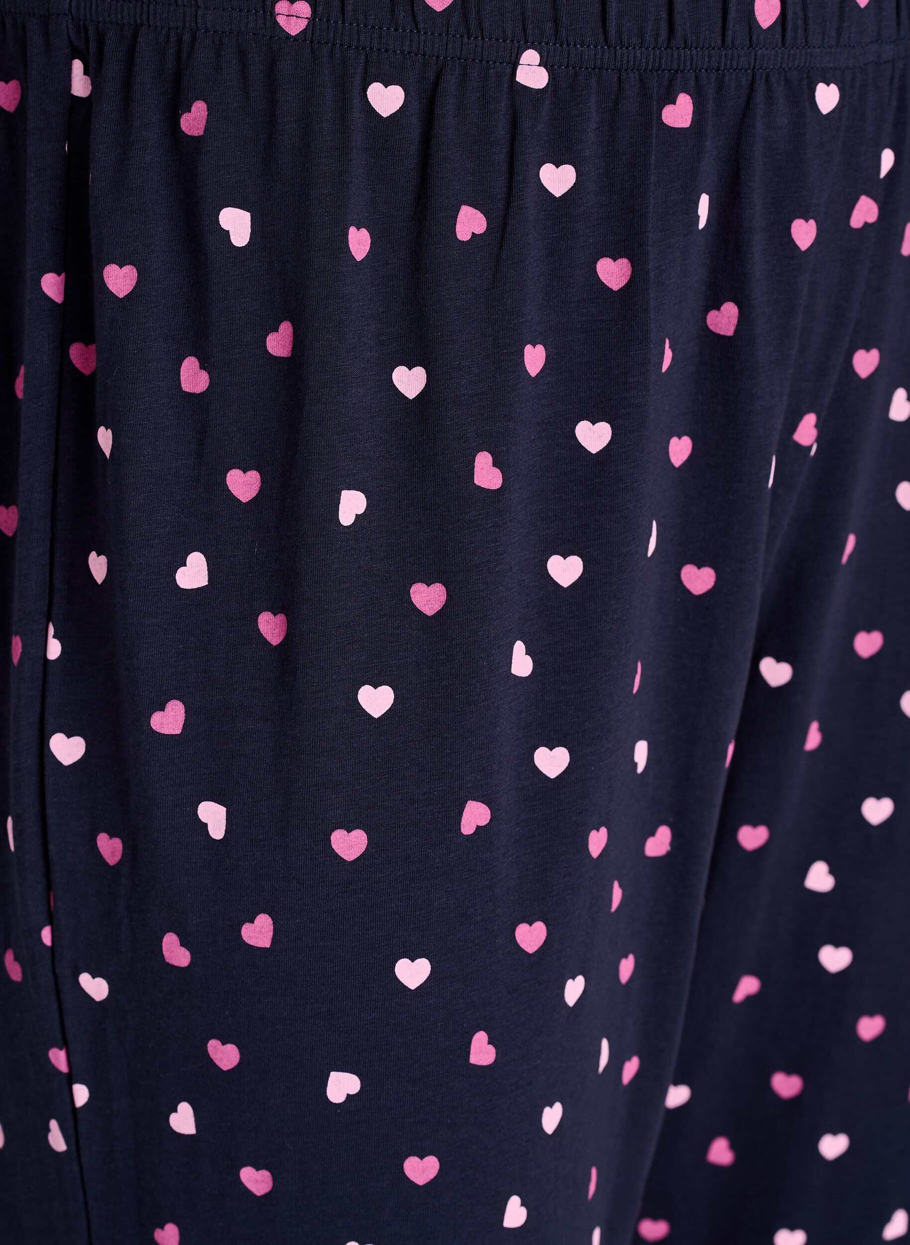 Zizzi M&ouml;nstrade pyjamasbyxor, Bl&aring;, Packshot image number 2