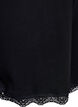 L&ouml;sa nattshorts med ribbstickad textur och spetskant, Svart, Packshot image number 3