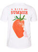 T-shirt i bomull med tryck, Vit, Packshot image number 1