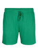 Löst sittande viskosshorts med ribbad kant, Jolly Green, Packshot image number 0