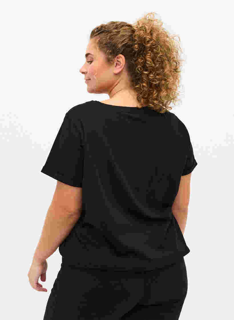  T-shirt till träning med print, Black Citadel, Model image number 1