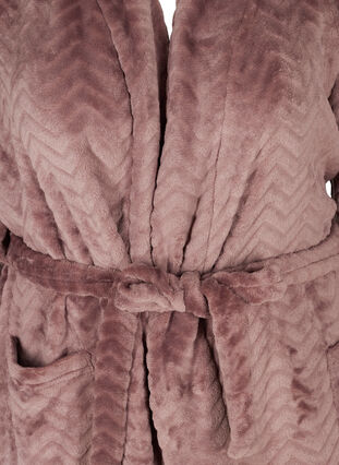 Lång morgonrock med fickor, Rose Taupe, Packshot image number 2