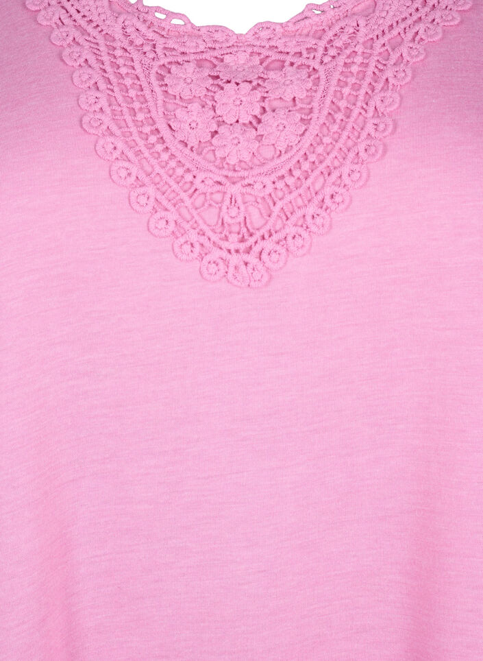Ärmlös topp med spets, Rosebloom, Packshot image number 2