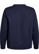 Sweatshirt med rund halsringning, Bl&aring;, Packshot image number 1