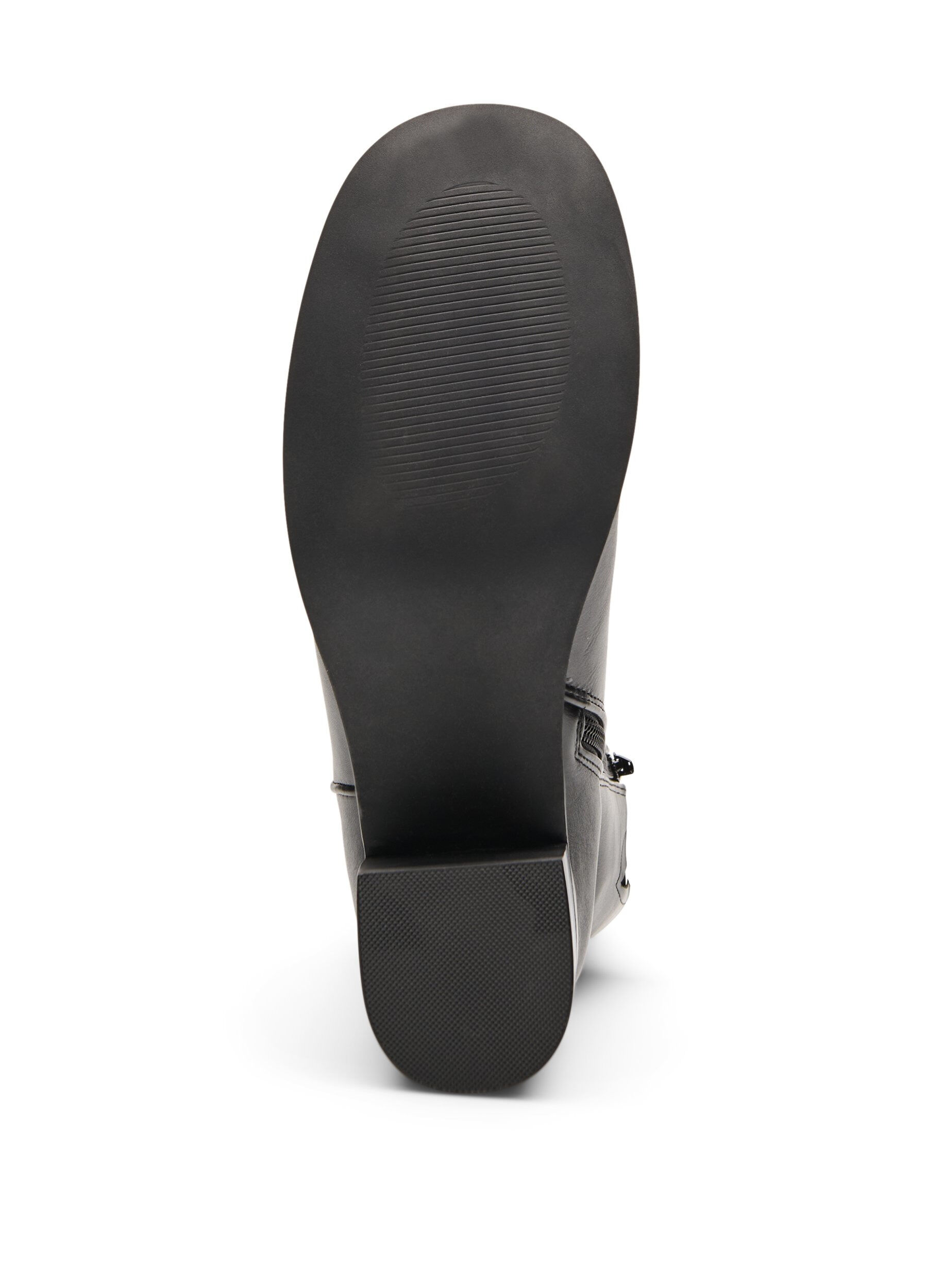 Zizzi Wide fit &ndash; Ankelst&ouml;vlar med rund t&aring; och blockklack, Svart, Packshot image number 3