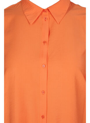 Lång skjorta i viskos, Celosia Orange, Packshot image number 2