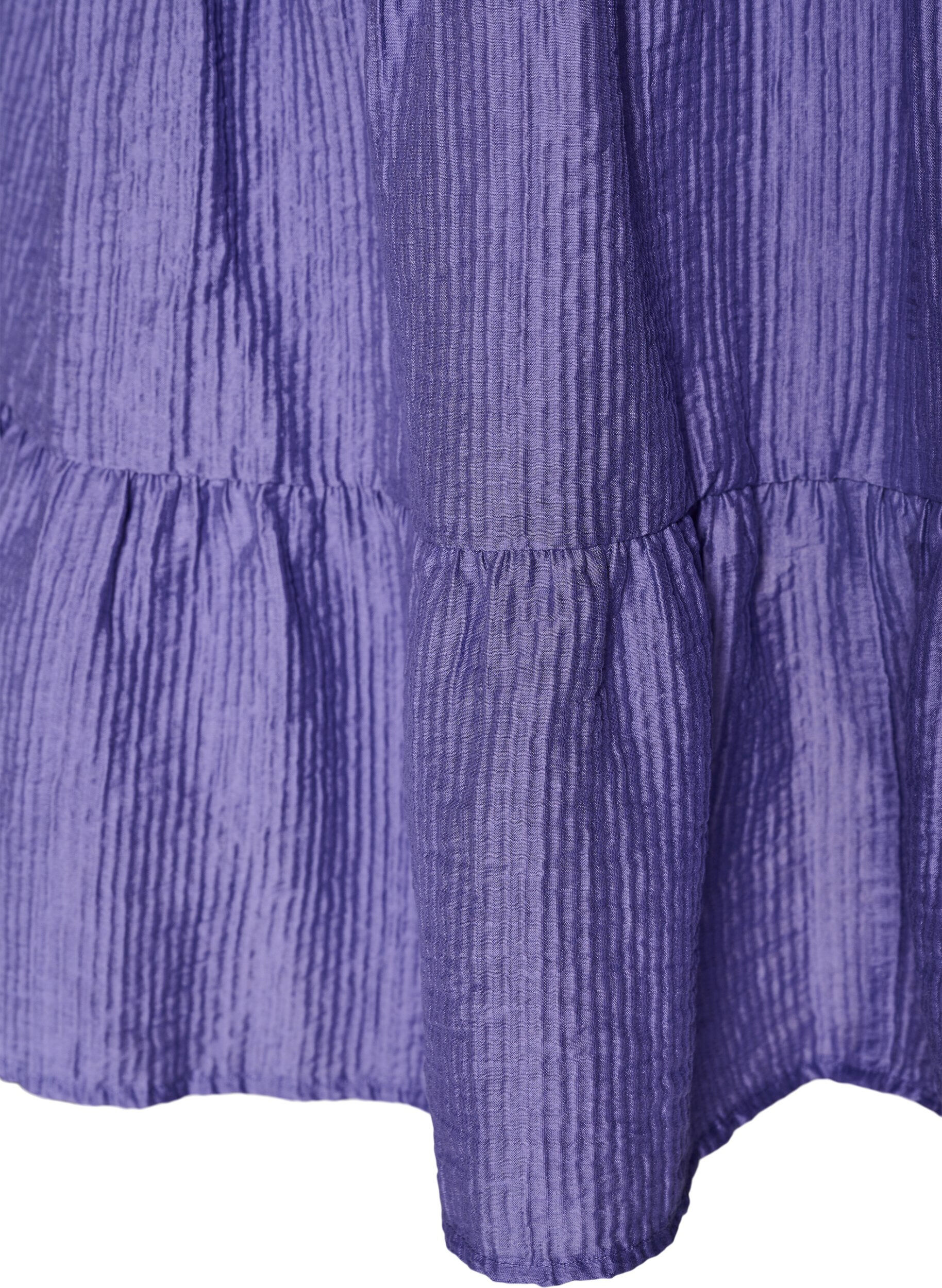 ZizziA-linjeformad kl&auml;nning med struktur, Lila, Packshot image number 3