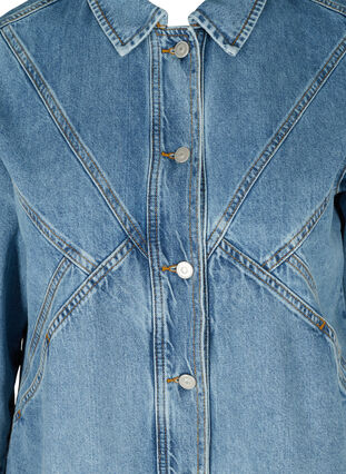 Ljus jeansjacka i bomull, Light Blue ASS, Packshot image number 2
