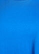 Enkel t-shirt i bomull med rund halsringning, Bl&aring;, Packshot image number 2