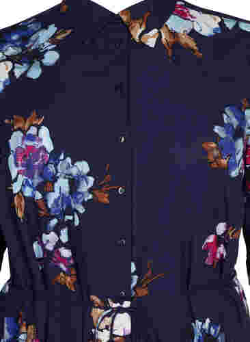 FLASH - Skjortklänning med tryck, Big Blue Flower, Packshot image number 2