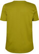 T-shirt i bomull med textm&auml;rke, Gr&ouml;n, Packshot image number 1