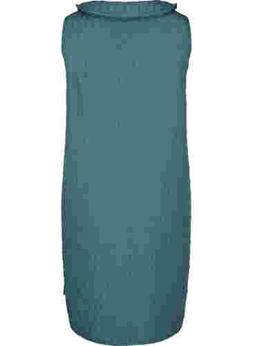 Lång quiltad väst med krage och volang, Sagebrush Green, Packshot image number 1