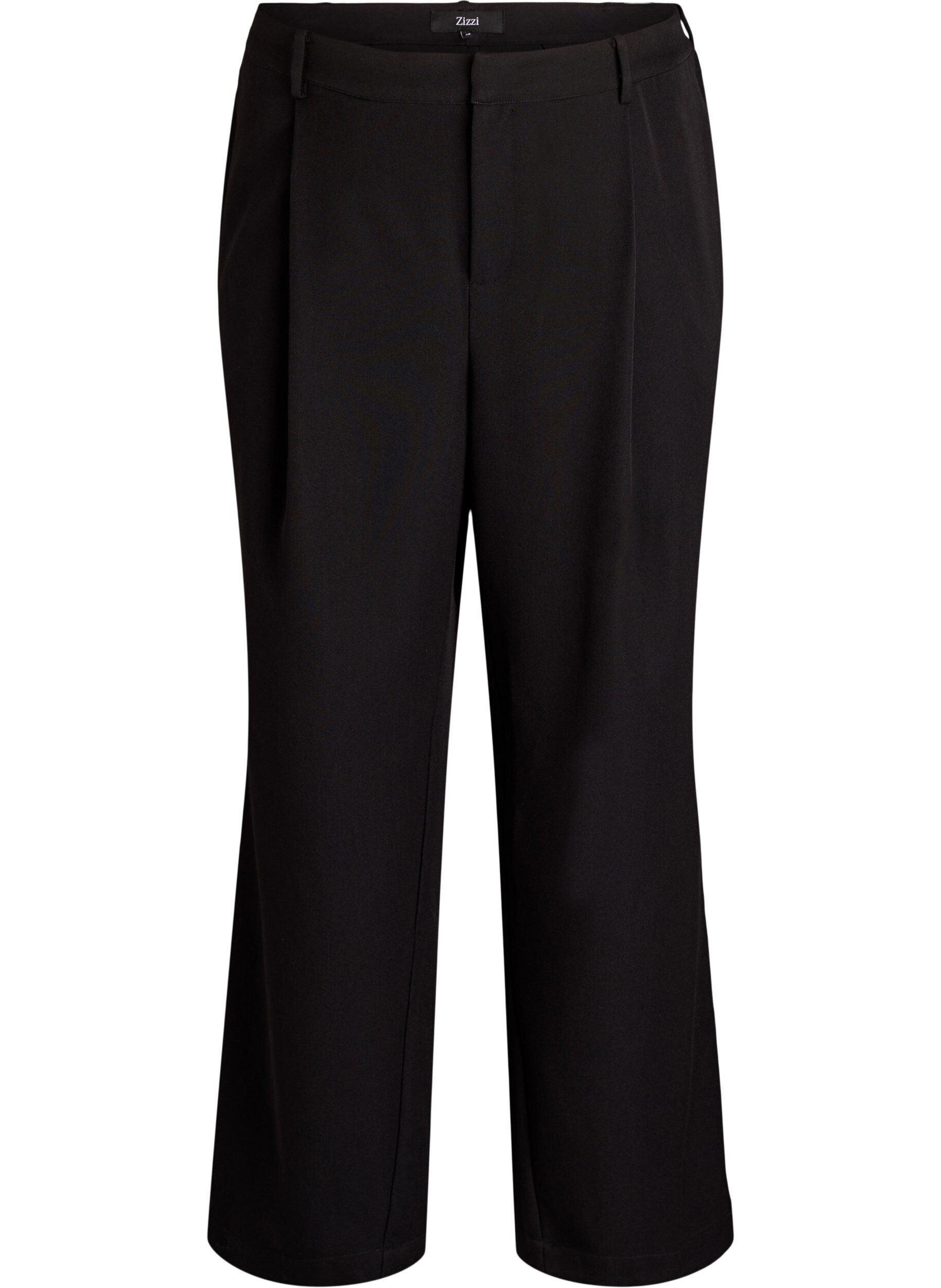 H&ouml;gmidjade kostymbyxor med raka ben