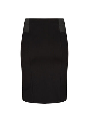 Kroppsnära kjol med resår i midjan, Black, Packshot image number 1